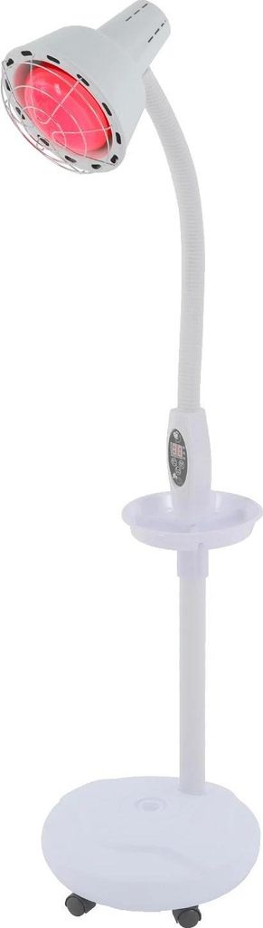 Infrarot-Therapielampe - 275 W Wärmelampe - Ferninfrarot, Rotes Licht, Timer 5–60 Min, Kunststoff - Weiß