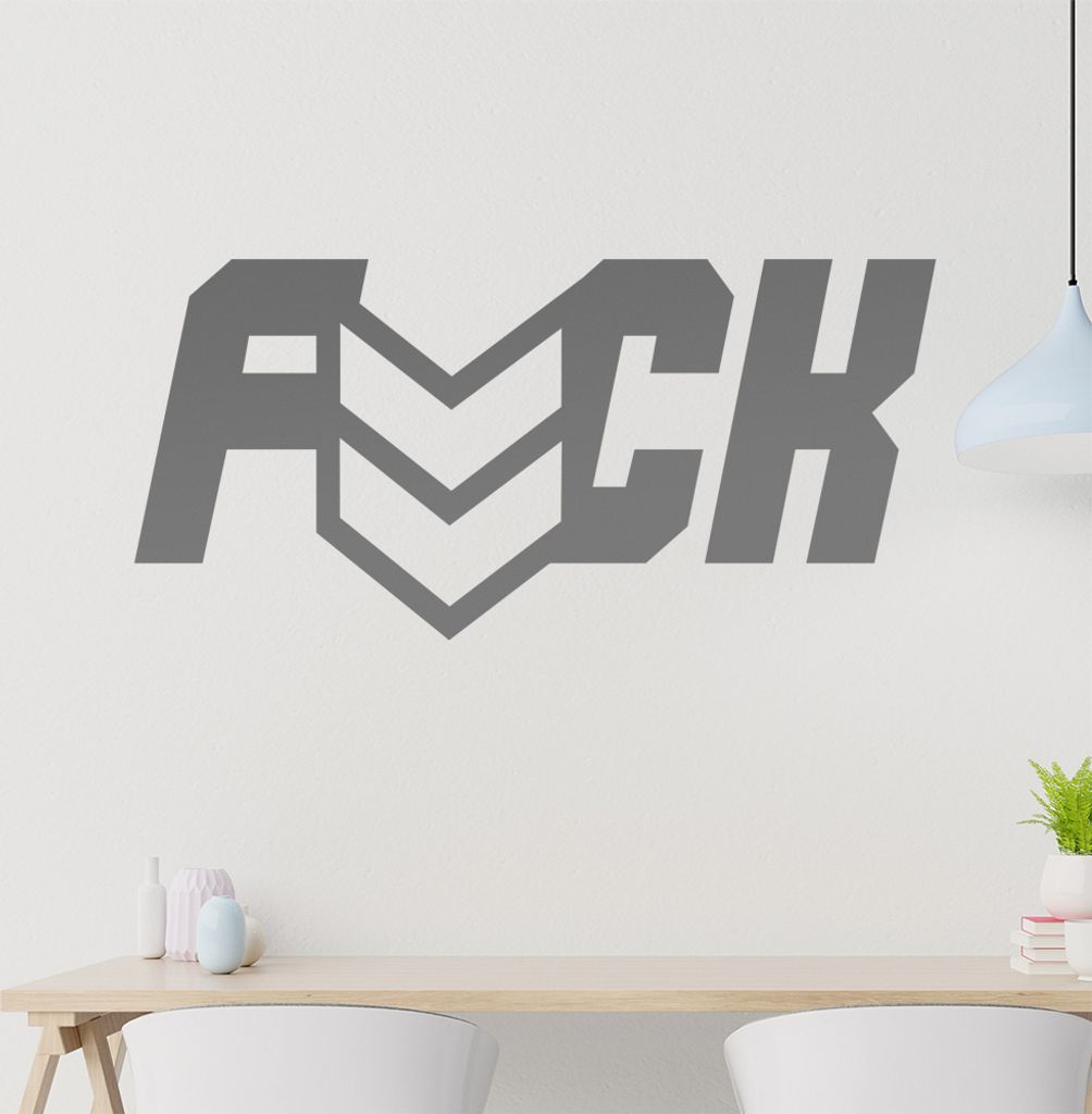 Fuck Wandtattoo in 6 Größen - Wandaufkleber Wall Sticker - Dekoration, Küche, Wohnzimmer, Schlafzimmer, Badezimmer