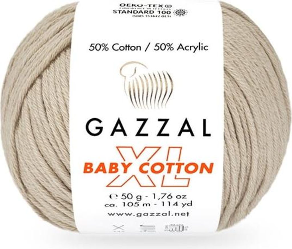 Gazzal Baumwolle XL 3446 Handstrickgarn Baumwollmischgarn Produktbild 