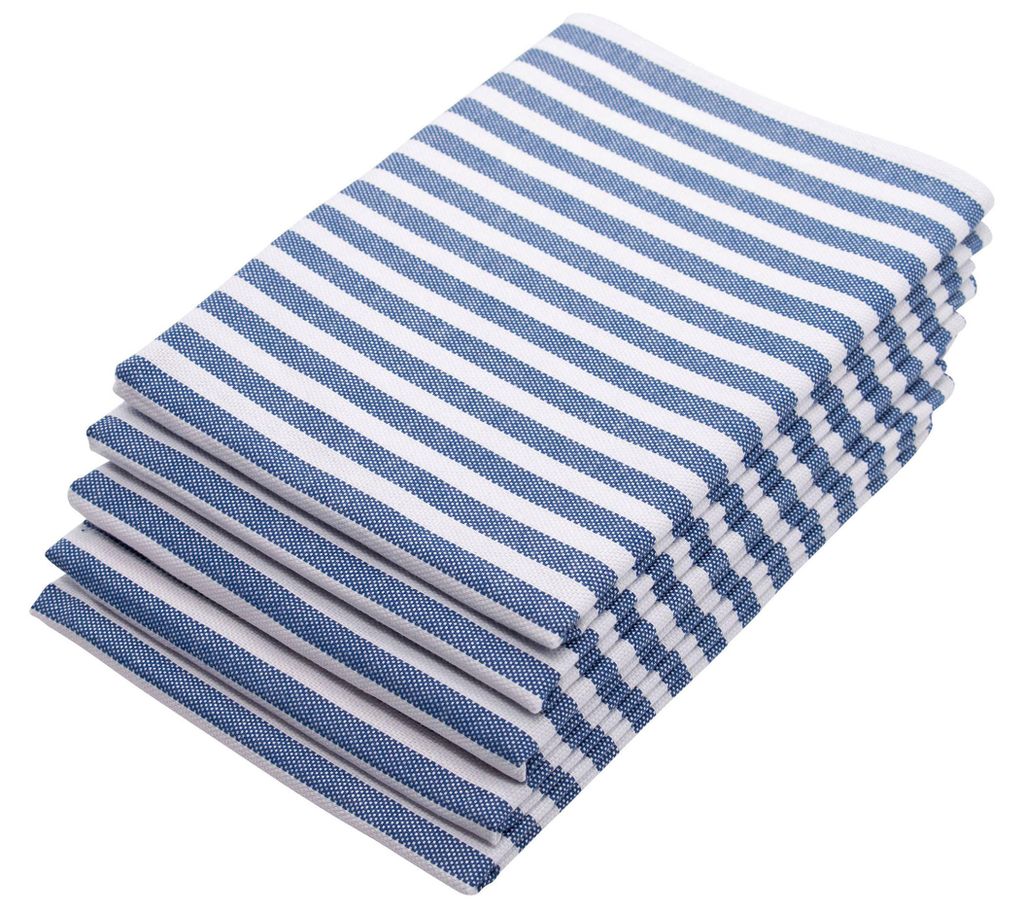 5er Set Geschirrtücher gestreift, 100% Baumwolle, 50x70 cm, Produktbild 