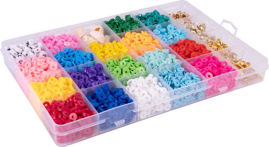 Perles Pour Enfants, Perles Plastique Coloré 24 Compartiments Kit De Loisirs Créatifs De Bijoux Fabrication De Bracelet Colli[H301] - Beaux-Arts et Loisirs créatifs