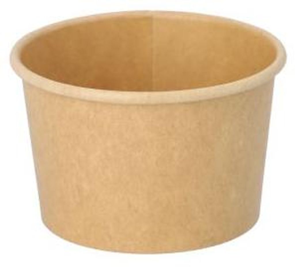 500 Eisbecher, Pappe rund 125 ml Ø 7,5 cm · 4,8 cm braun Produktbild 