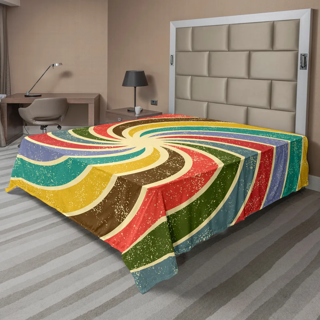 Drap de Lit Décoratif pour Chambre Artistique Style Vintage 244x205 cm