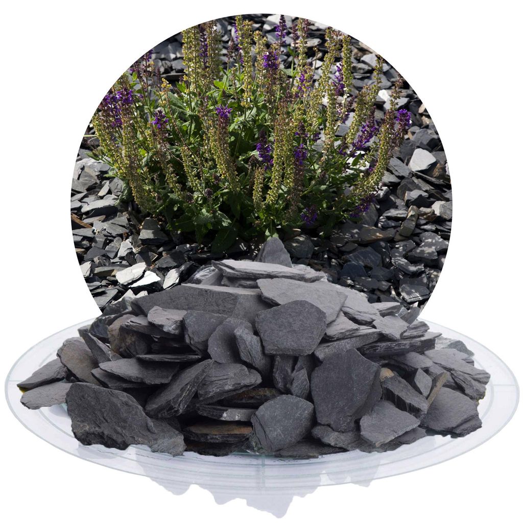 Schicker Mineral-Schiefer Ziersplitt schwarz 25 kg-20-40mm Produktbild 