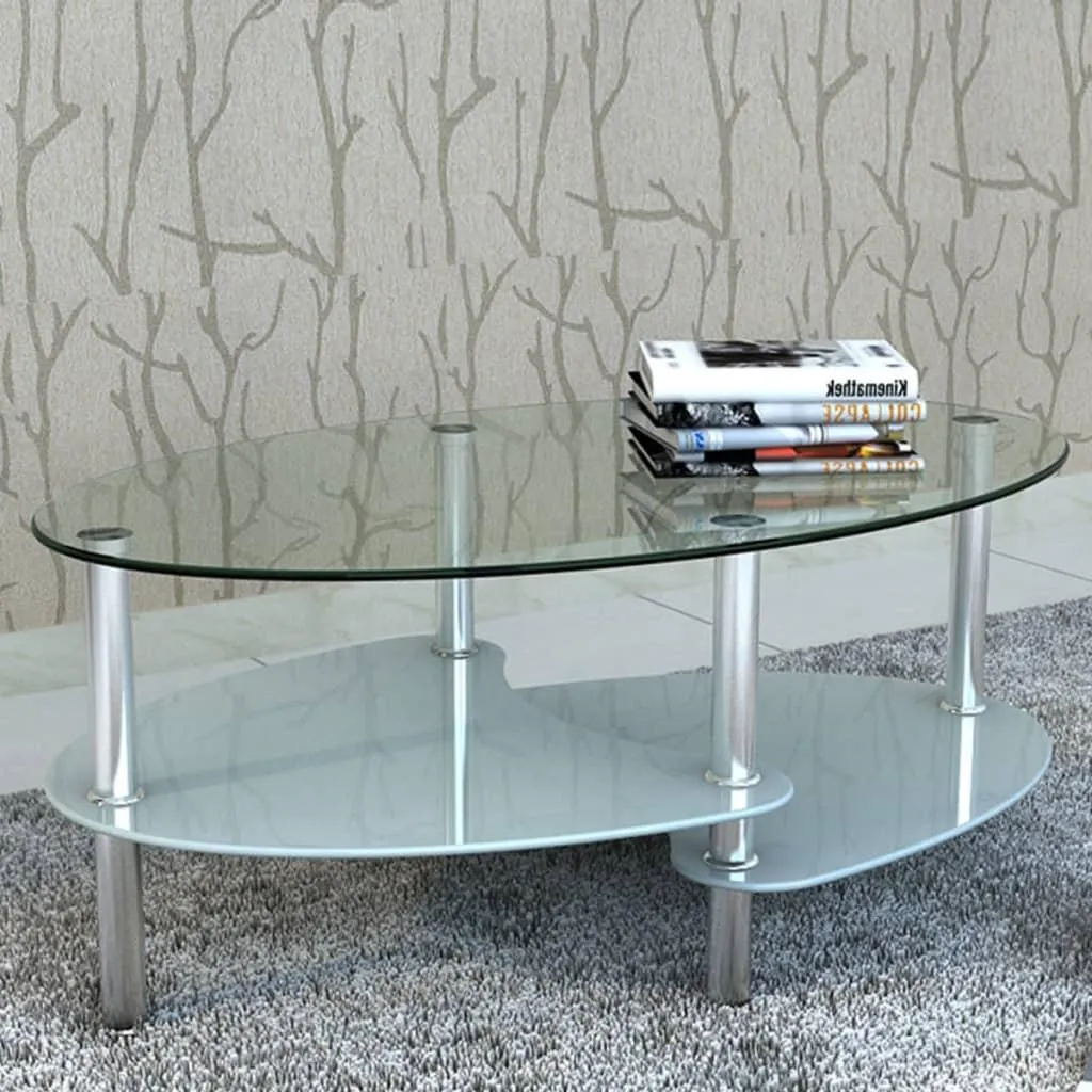 Table de salon design blanc laqué forme organique meuble de séjour chic - 2