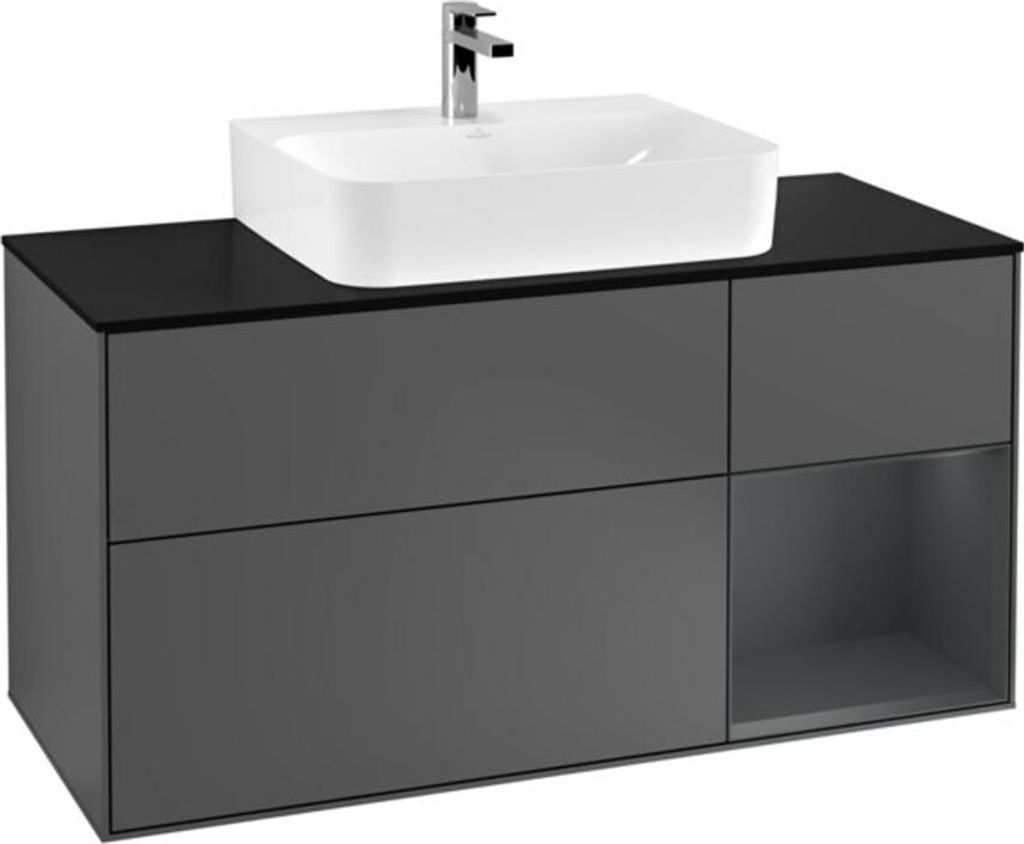 V&B Waschtischunterschrank Wandbeleuchtung Finion 120cm, Pl b m, Rg r md b m La, A m
