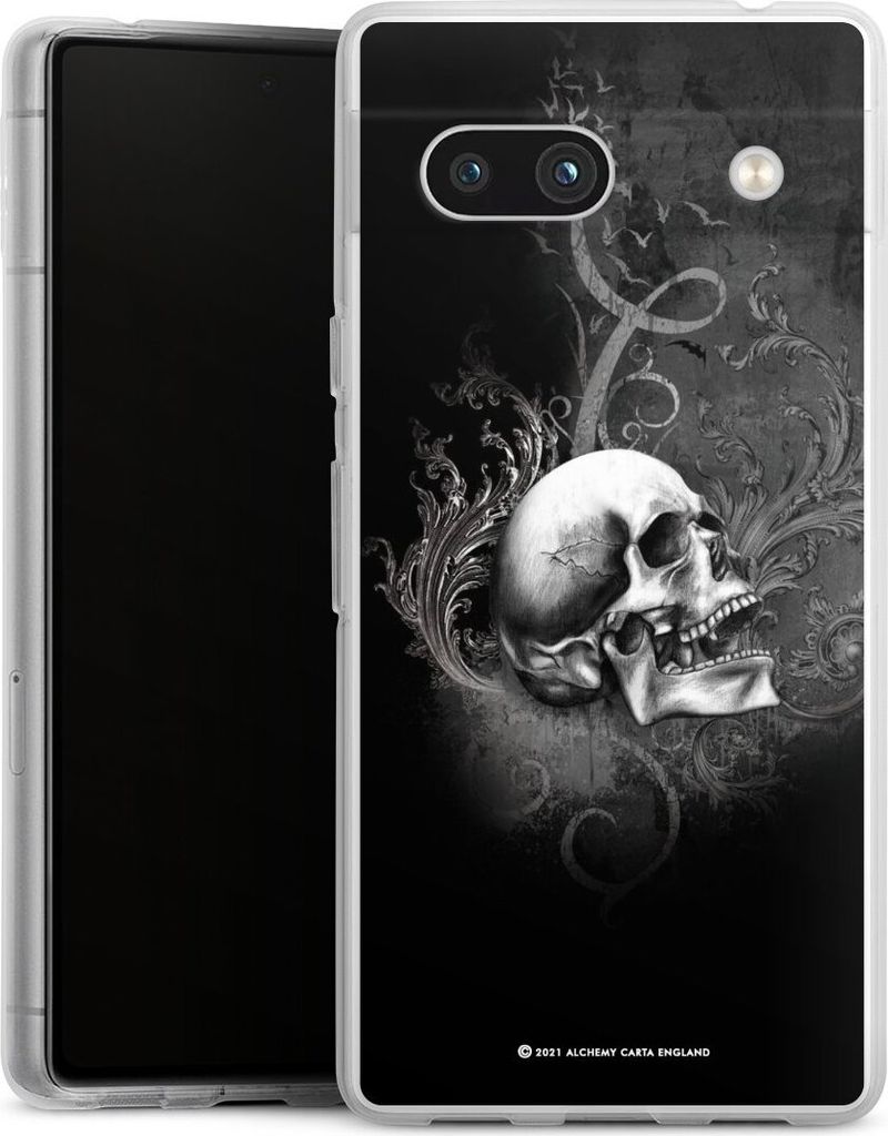DeinDesign Handyhülle für Google Pixel 7a Silikon Hülle Case Smartphone Schutzhülle Gothic Schädel Totenköpfe
