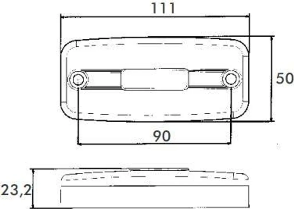 PROPLAST Luce di posizione 40120003 110,8 mm 50,8 mm 22 mm 0,050 kg