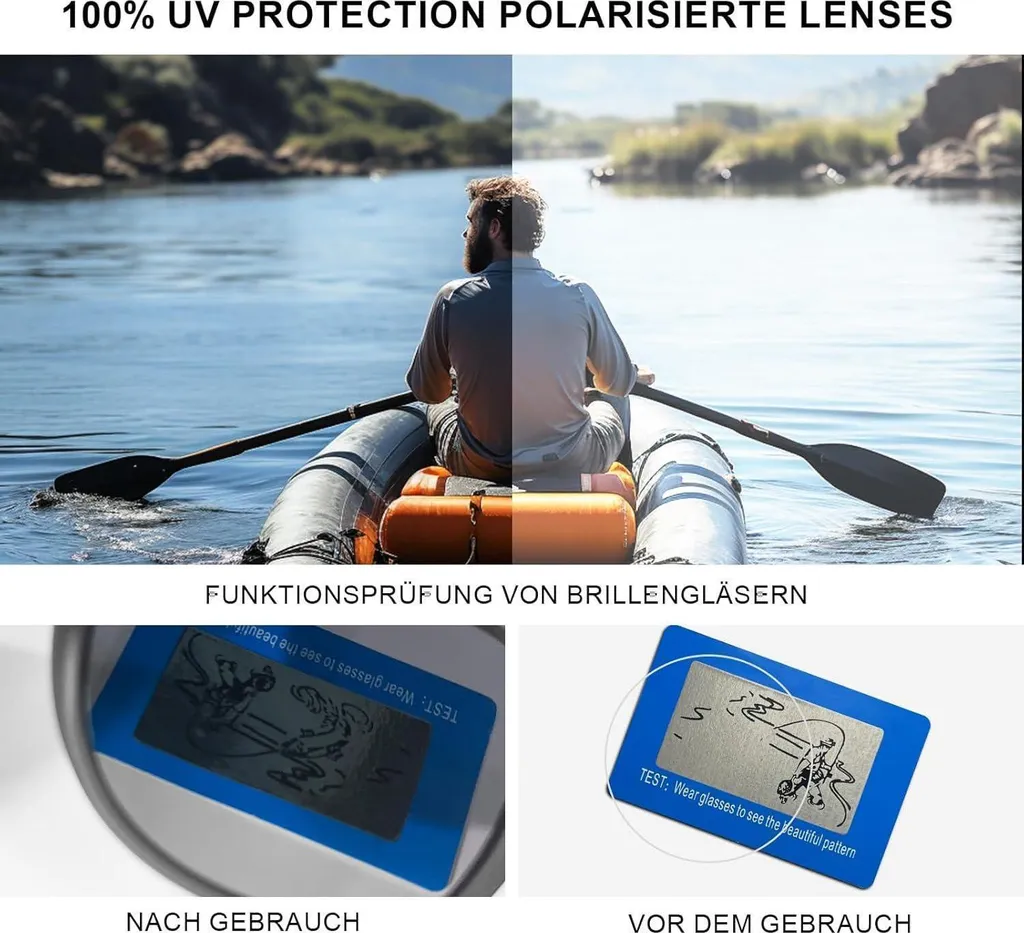 Occhiali da Sole Polarizzati Neri UV400 Mezza Montatura | Acquista Ora - 5
