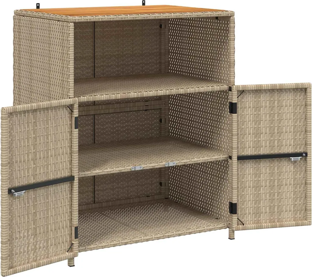 Armadio Outdoor vidaXL 70x50x87 cm | Acciaio e Rattan Sintetico - 4
