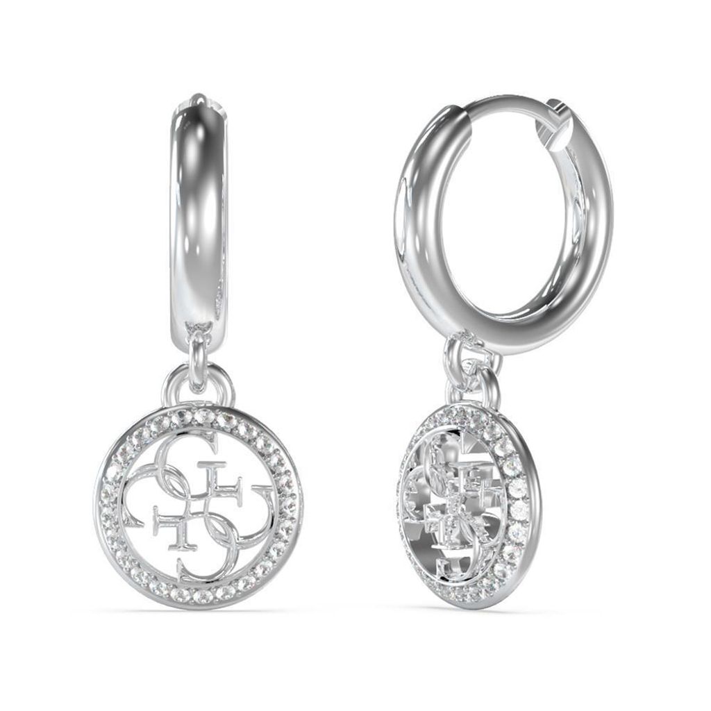 Guess Creolen für Damen aus Edelstahl mit Kristallen