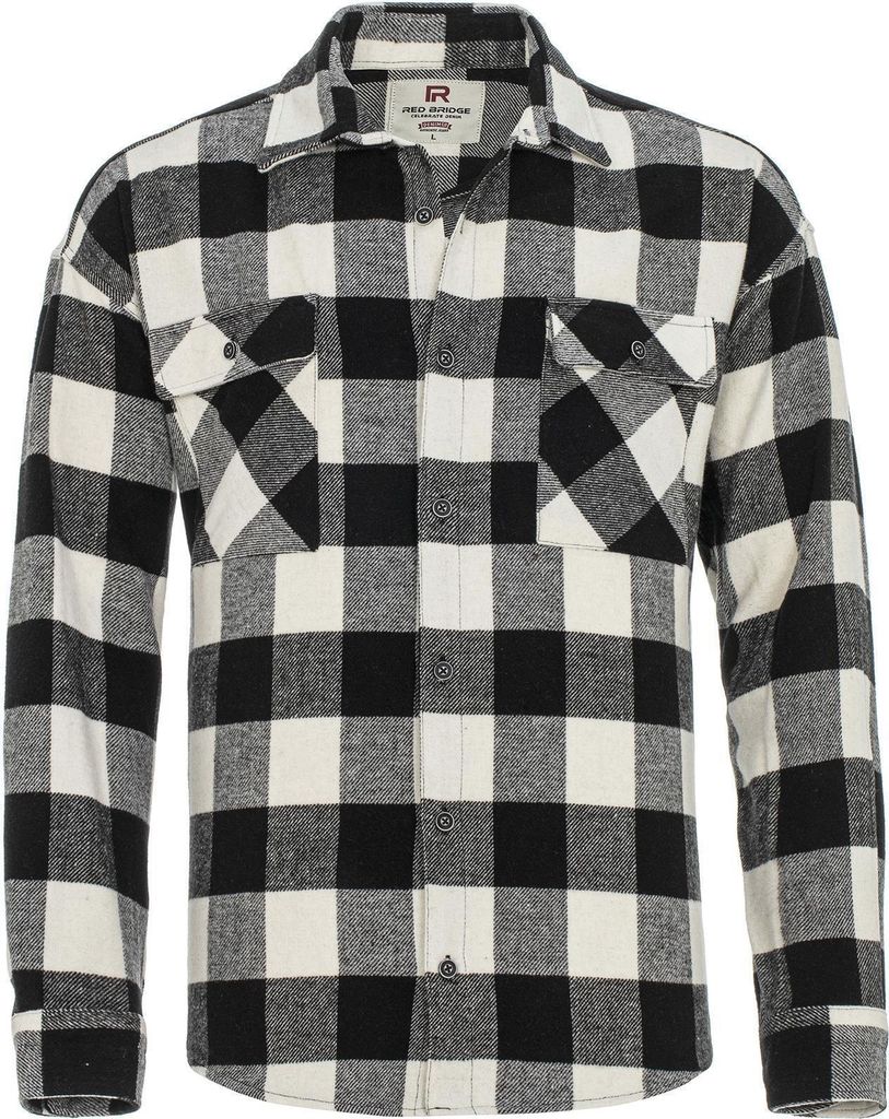 Red Bridge Herren Hemd Casual Plaid Shirts Modern Fit Langarm Kariert