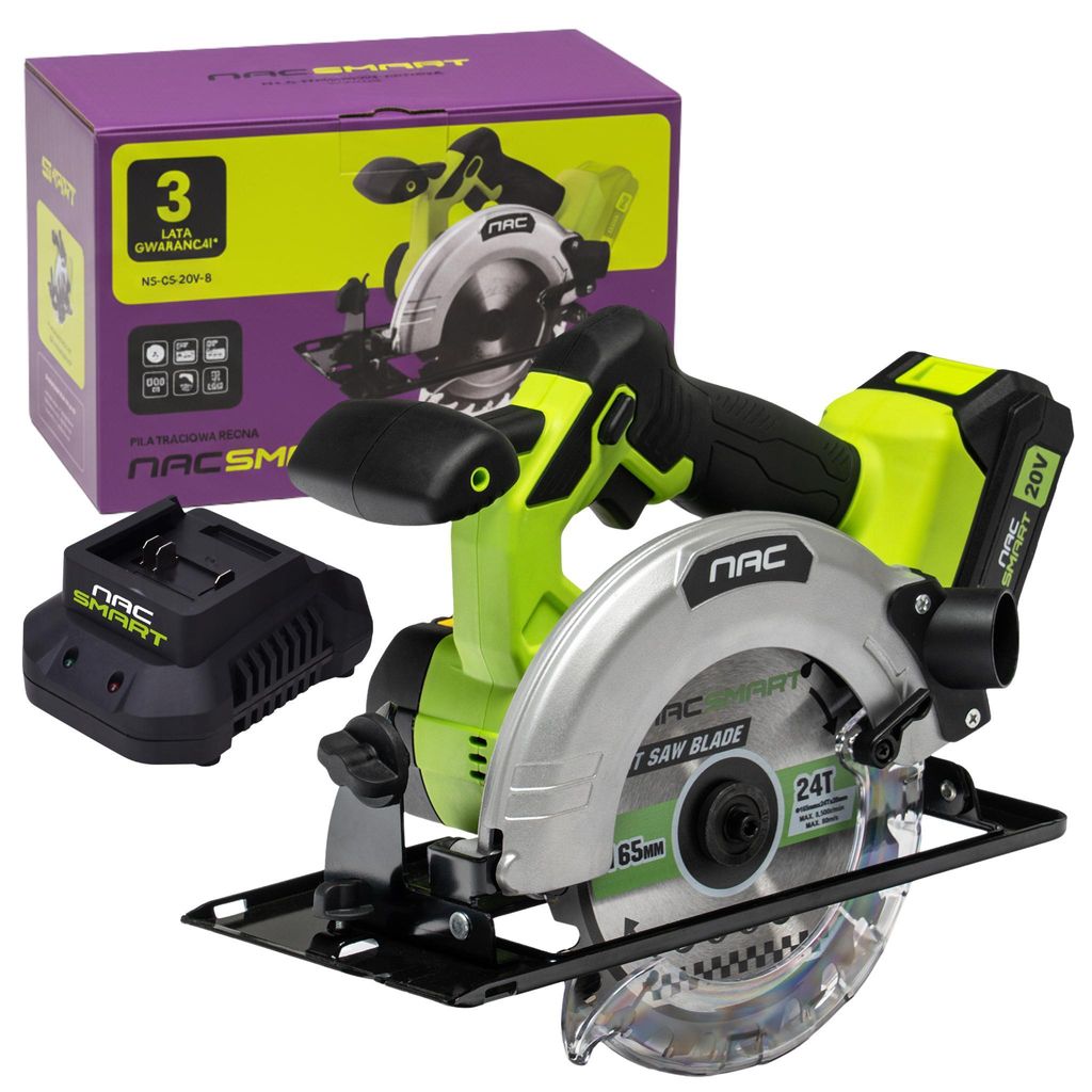 NAC SMART NSCS20VB | Akumulatorowa piła tarczowa 165 mm 20 Zdjęcie produktu 