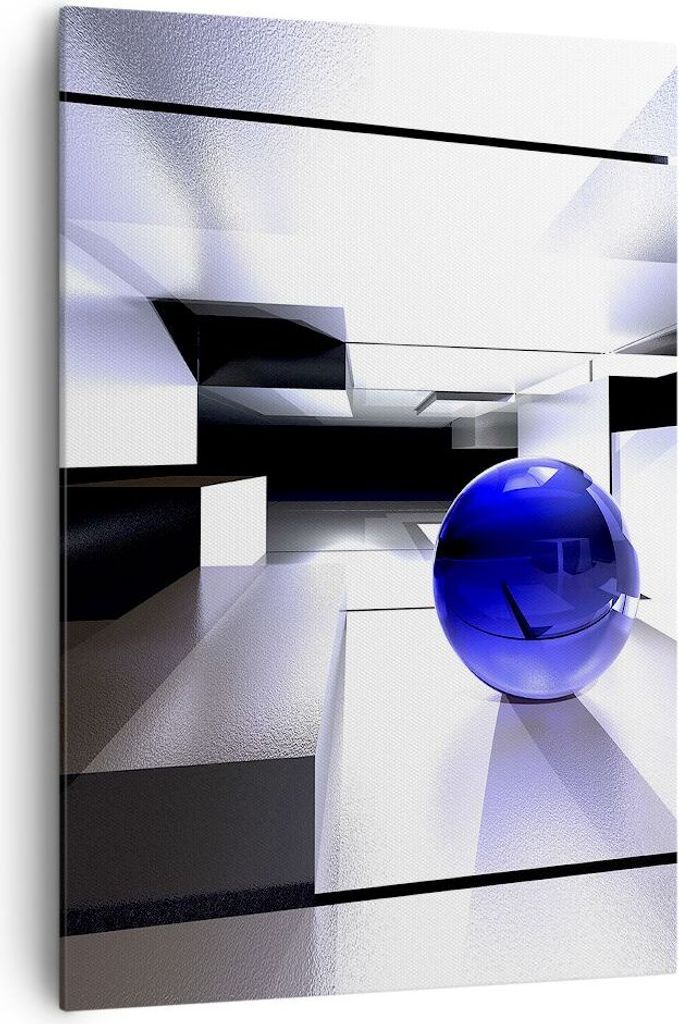 Bild auf Leinwand - Leinwandbild - Einteilig - Grafik kugel geometrie - 70x100cm - Wand Bild - Wanddeko - Wandbilder - Leinwanddruck - Wanddekorati...