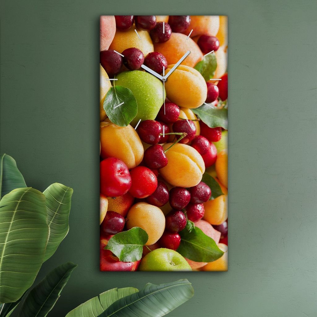 Wohnzimmer Leinwand Uhr Geräuschlos Küche 30x60 Farbige, Produktbild 