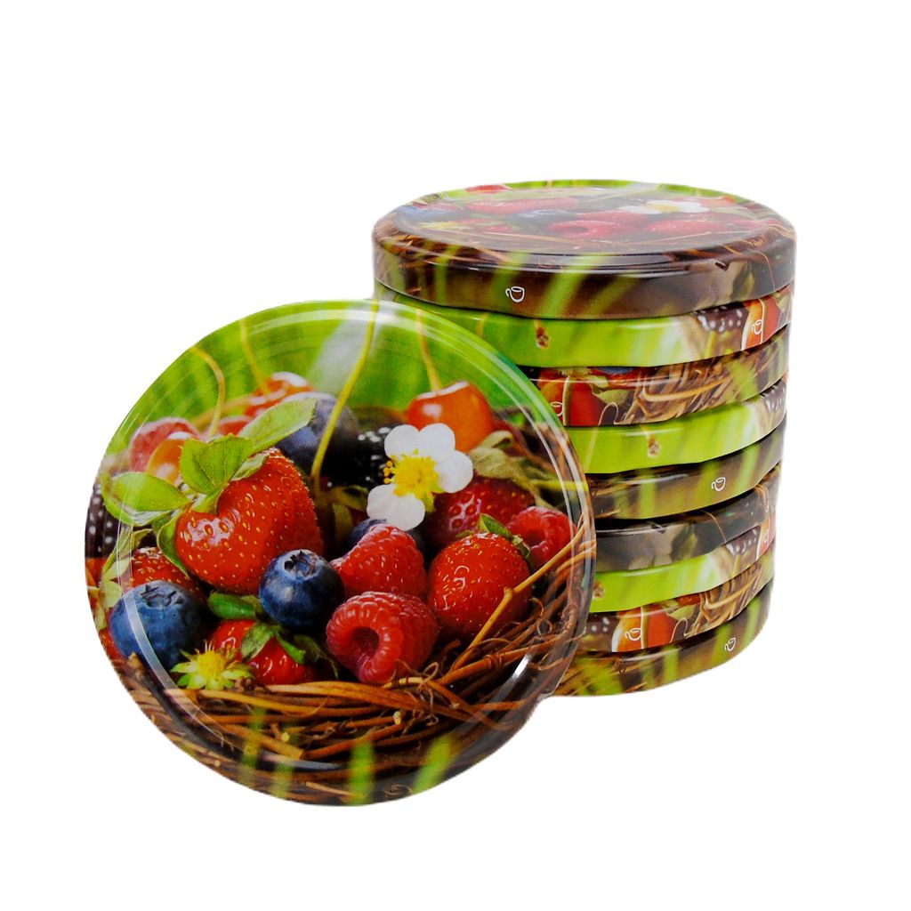 Zestaw 30 sztuk nakrętek MIKONI Twist Off FRUCHT, Ø 82/6 Zdjęcie produktu 