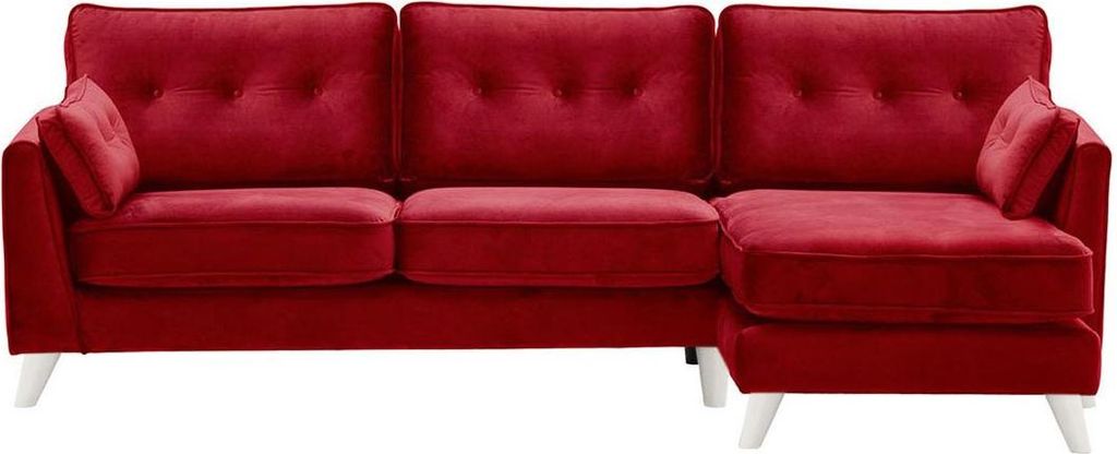 Rechtsseitiges Ecksofa Magnus-Velluto 8-white