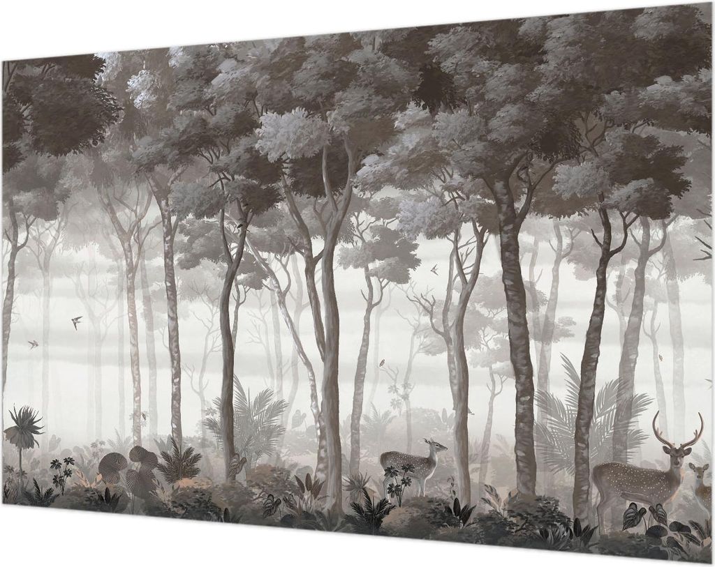Wandtapete - Dekorative Tapete für Wohnzimmer- Tapetenfolie für Wanddekoration - 104x70 cm - Waldmagie