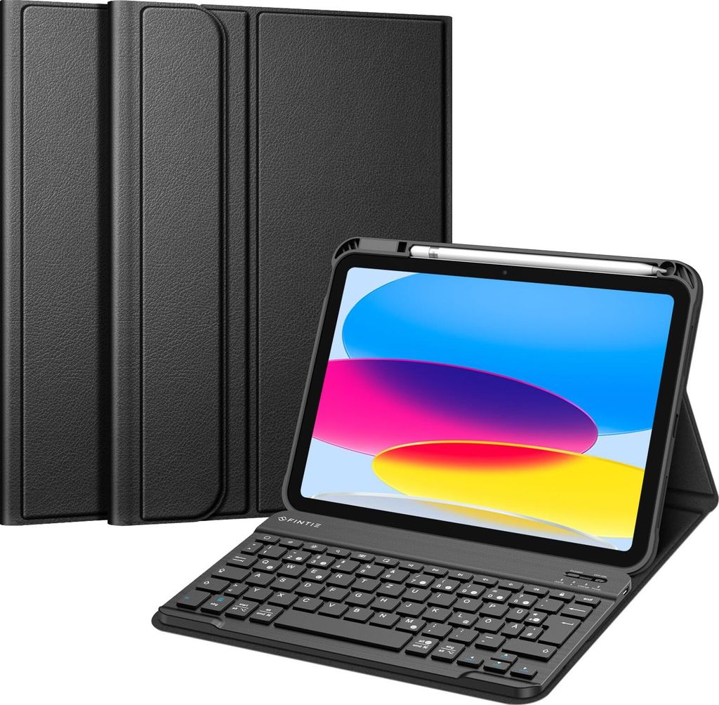 Fintie Tastatur Hülle für iPad 11.Generation 11" 2025, iPad 10. Generation 2022 10.9", Schutzhülle mit TPU Rückschale, Pencil Halter und magnet...