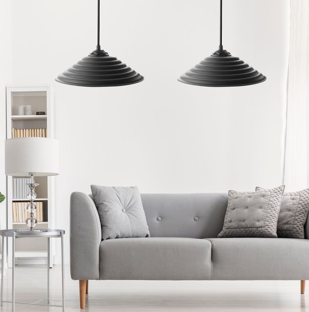 Opviq, 204- 204FLH, Schwarz, Kronleuchter, UFO -Kronleuchter