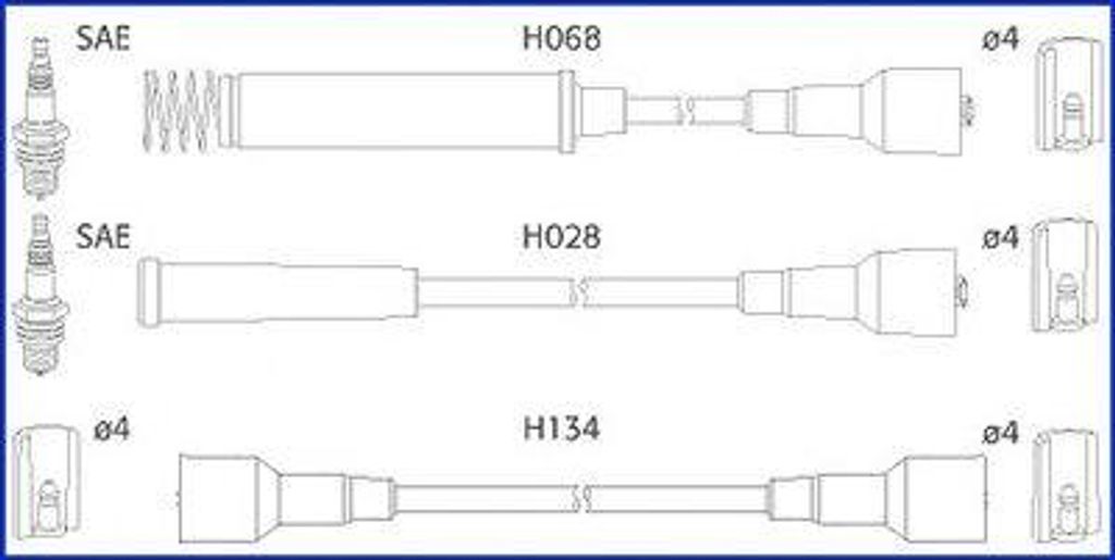 HITACHI 134203 Zündkabelsatz Zündleitungssatz