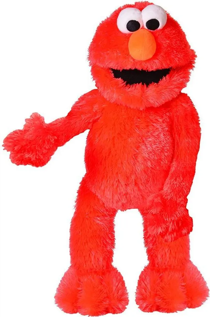 Marionnette à Main Elmo pour Spectacle Enfant - Peluche Sesame Street 45cm