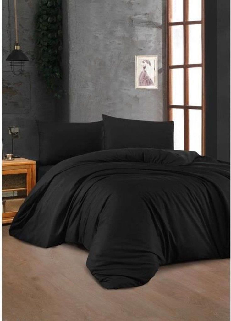 L'Essentiel Linge de Maison, Black, Bettwäsche-Set, Schwarz, 100 % BAUMWOLLE RANFORCE, 240 x 220 cm