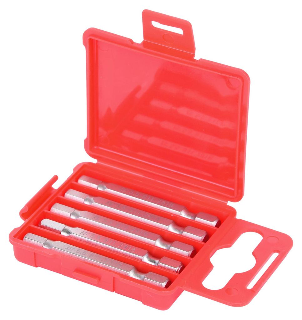 KS Tools 1/4 Bit Innensechskant, 50 mm, 5,5 mm, 5er Pack