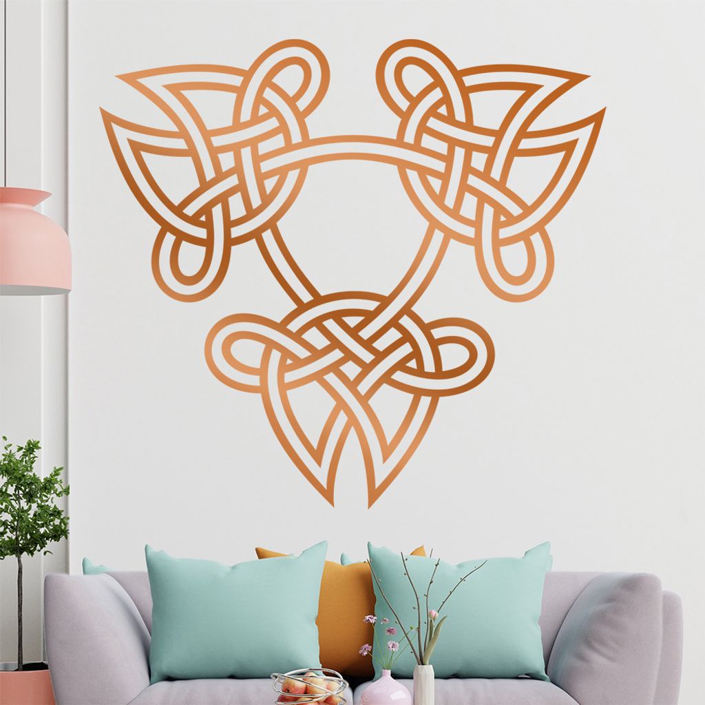 keltischer Knoten - Knotenmuster Wandtattoo in 6 Größen - Wandaufkleber Wall Sticker - Dekoration, Küche, Wohnzimmer, Schlafzimmer, Badezimmer