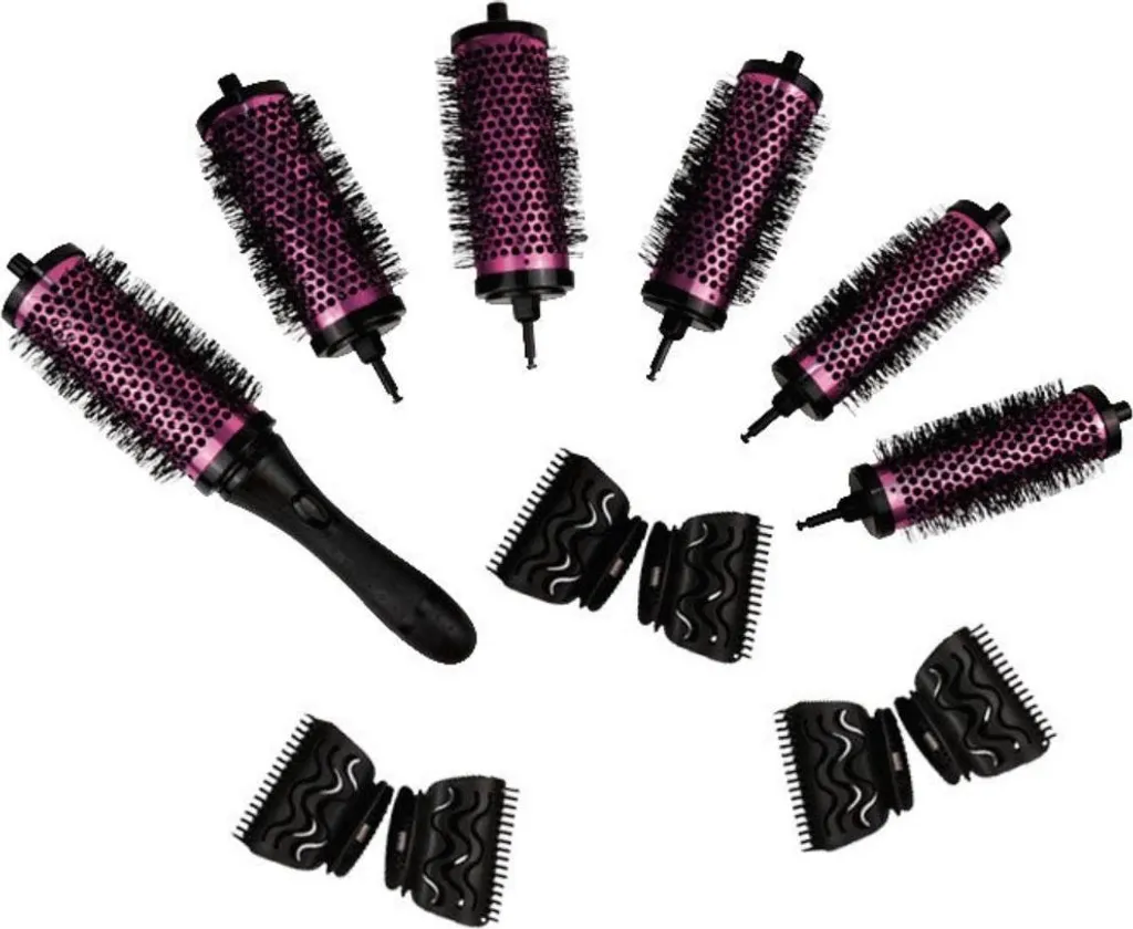Set Spazzole Termiche Rosa INF: 6 Pezzi in Alluminio per Piega Perfetta
