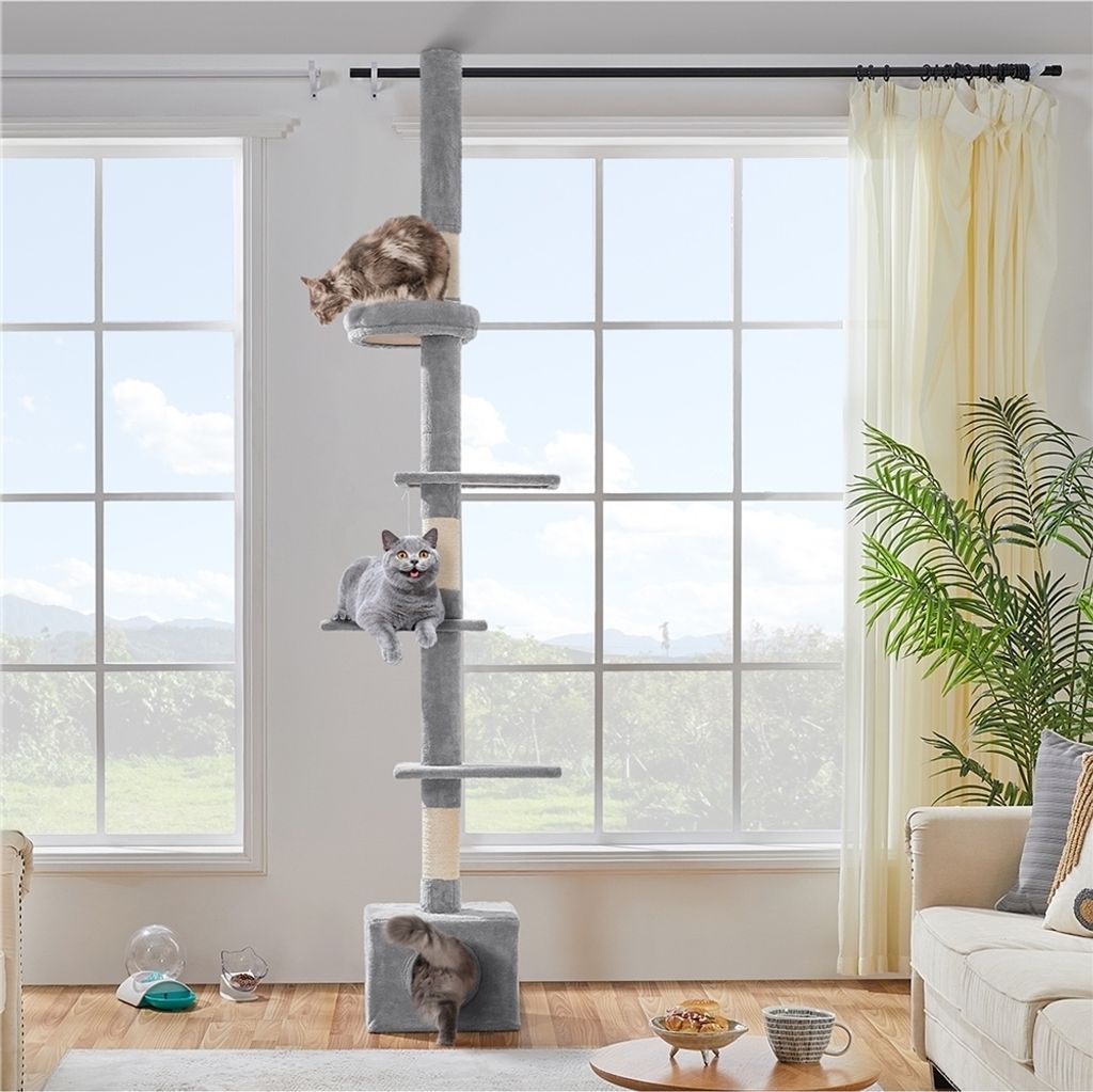 Yaheetech Kratzbaum Katzenbaum 226cm-265cm deckenhoch, Produktbild 1