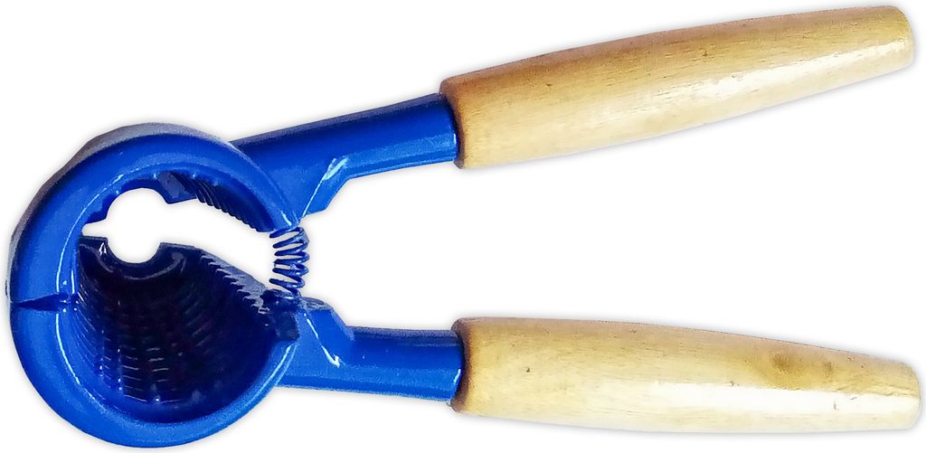 NUSSKNACKER + FLASCHENÖFFNER 2in1 aus Metall mit Holzgriff Produktbild 