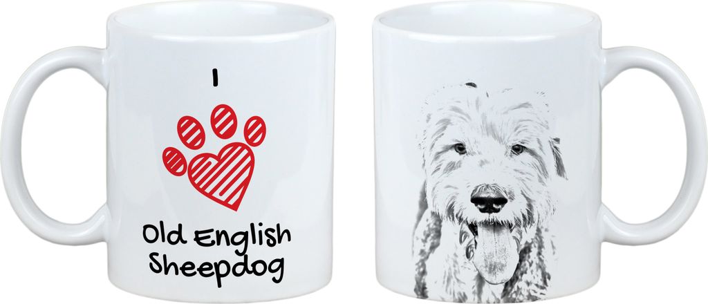 Old English Sheepdog - Tasse mit Hund, entzückende Tasse mit Grafik, Geschenk mit Ihrem Foto von der Marke Art-Dog