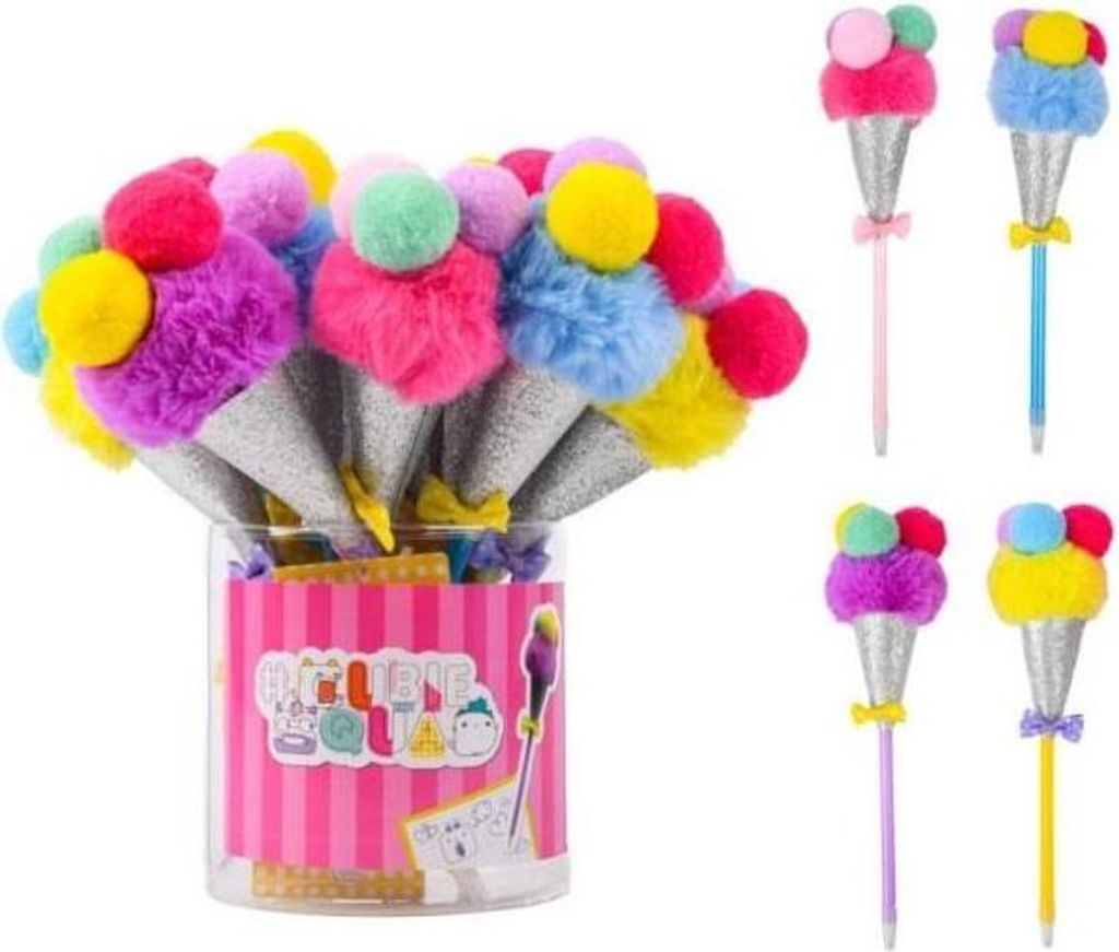 6-Farben-Kugelschreiber „Eiscreme-Mix“ CUBIE SQUAD – Canenco