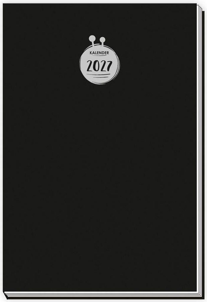 TRÖTSCH - Taschenkalender A6 schwarz 2027