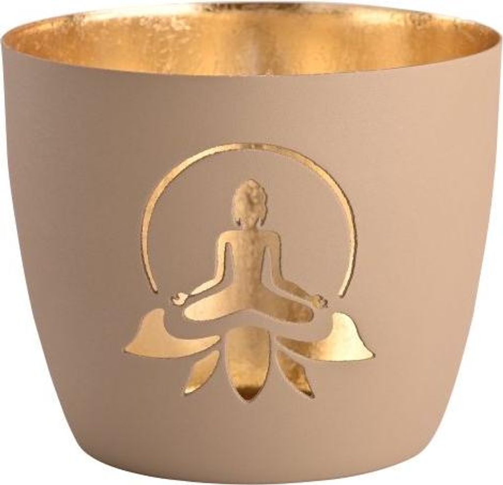 Lanterna di Madras "Silhouette di loto yoga Immagine del prodotto 