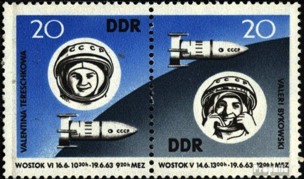 Briefmarken DDR 1963 Mi WZd90 (kompl.Ausgabe) (970-971 als Paar) postfrisch Gruppenflug