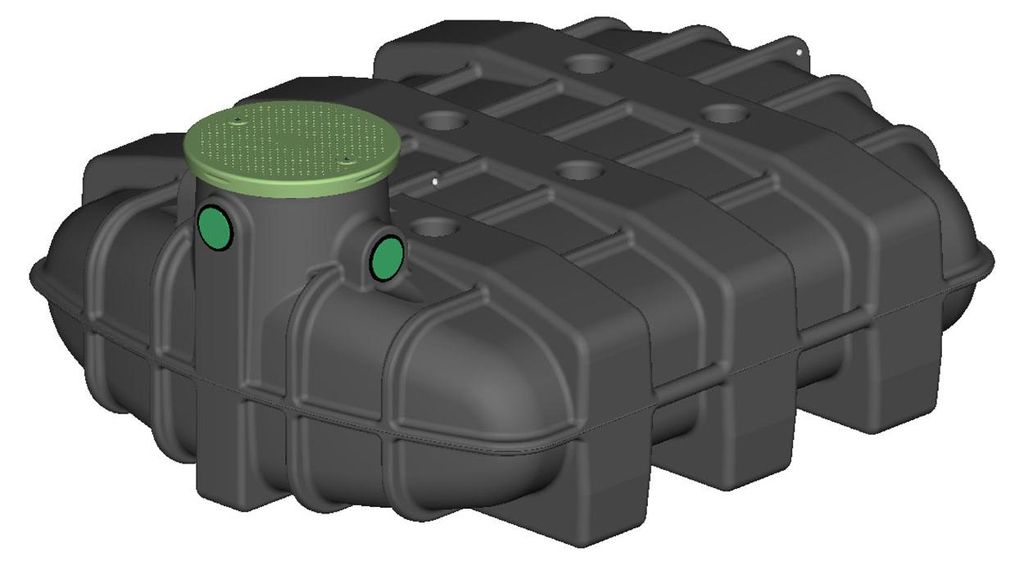 Sammelgrube flach 2500 Liter AQUA-WASTE für Abwasser Produktbild 