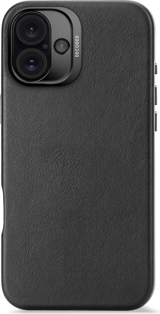 Custodia in pelle Decoded, Cover, Apple, iPhone 16 Plus, 17 cm (6,7"), Schwarz