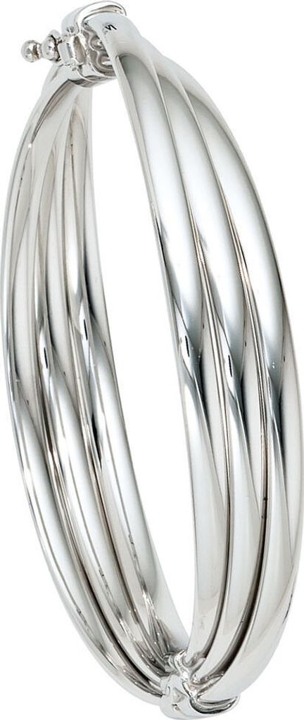 Armreif Armschmuck Armband 925 Silber rhodiniert oval Silberarmreif