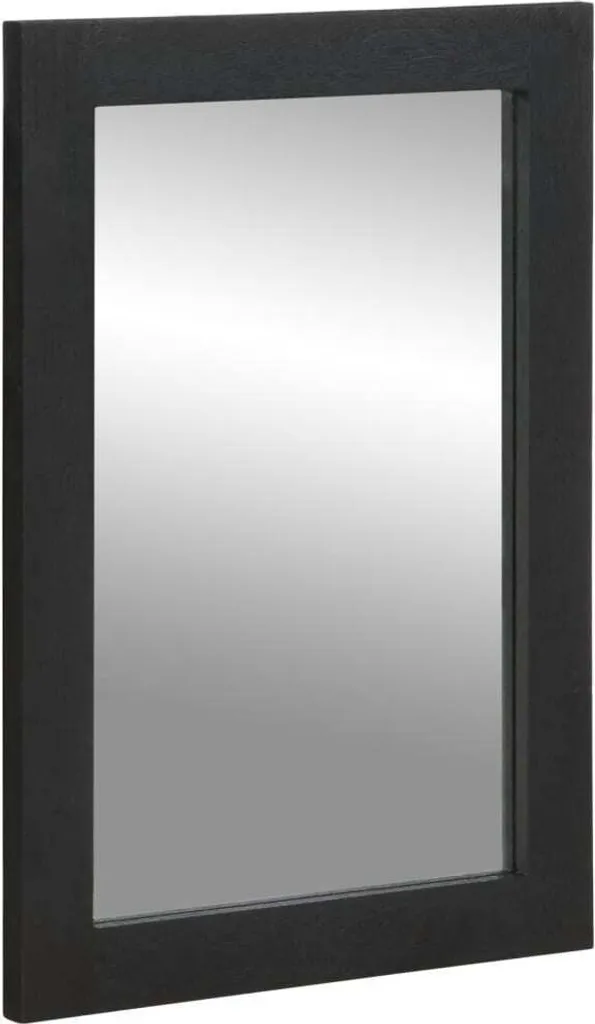 Design Nuovo Specchio da Bagno Nero 50x70x2,5 cm Materiale a base di legno e ottone - Armadi da Bagno Mobili2025 CHY7841747 1pacco
