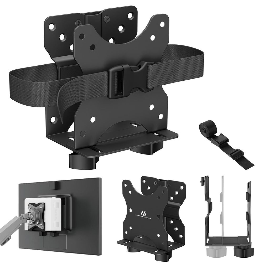 Maclean Mini-Computerhalterung 17-70mm Reichweite VESA-kompatibel max. Belastung 5kg schwarz MC-115 B