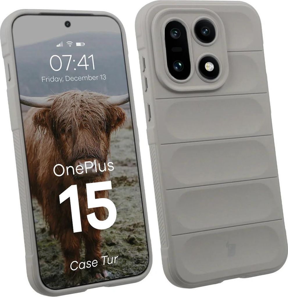 Robuste Handyhülle für OnePlus 15, Bizon Case Tur, Hellgrau