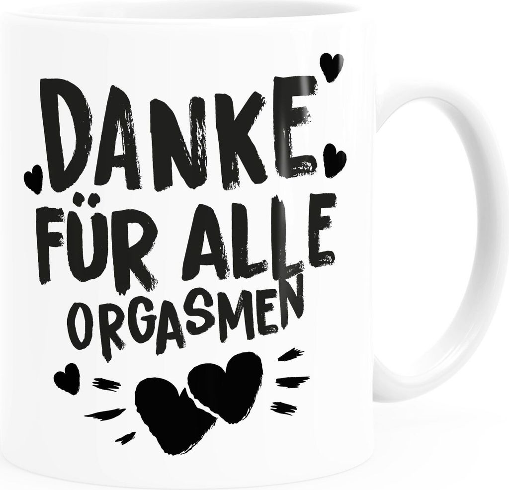 Kaffee-Tasse Danke für alle Orgasmen Geschenk Liebe lustig Produktbild 
