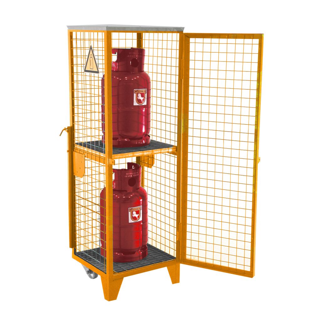 Bauer Gasflaschen-Depot GFD-R 2, Gelborange, 1 Tür, Produktbild 