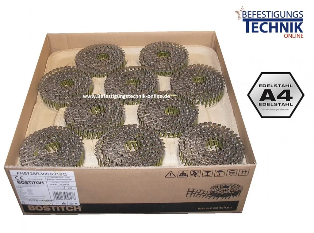 Clous Adhésifs Bostitch 2,8x30 mm A4 pour Cloueur FH57 N66FH-2-E