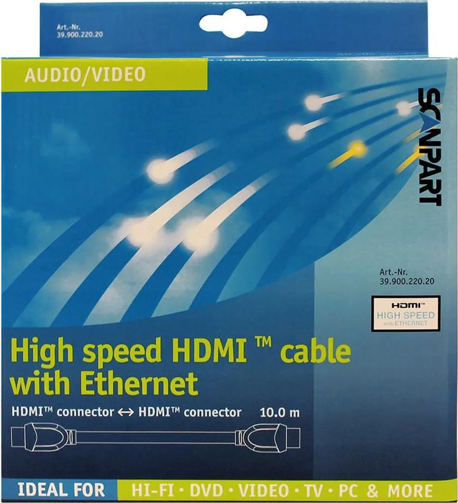 Scanpart Cavo HDMI 10m High Speed Ethernet | Migliore Qualità Prezzo