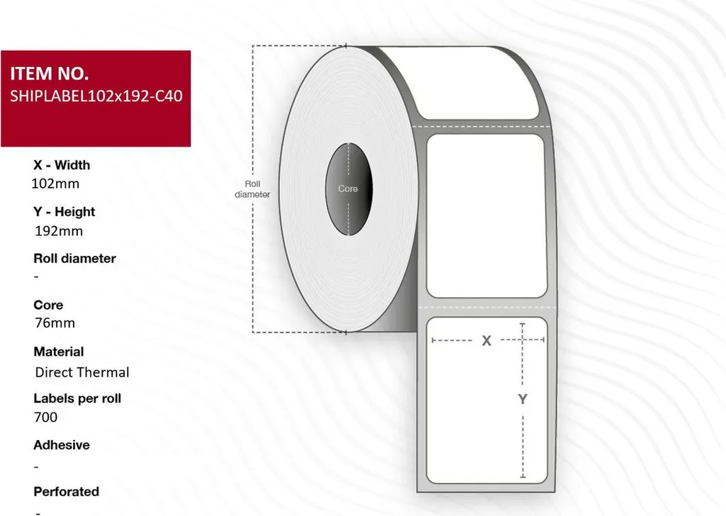 Rotoli Etichette 102x192 mm Industriali - Massima Tenuta Logistica
