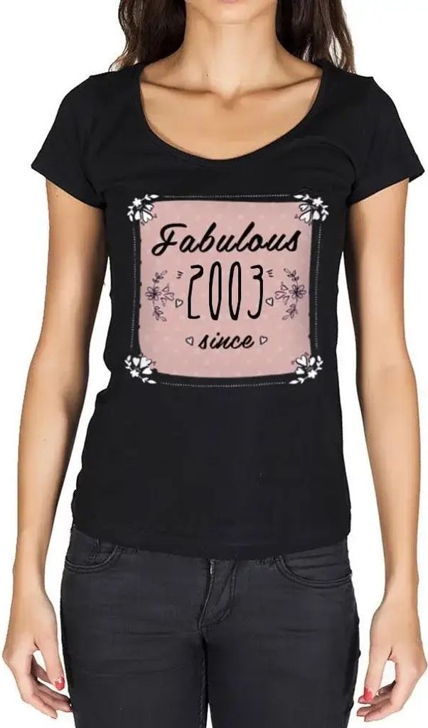 Damen Grafik T-Shirt Fabelhafte Frau seit 2003 – Fabulous Woman Since 2003 – Geschenk 21. Geburtstag Jahrestag 21 Jahre Jubiläum 21 Jährige Frau