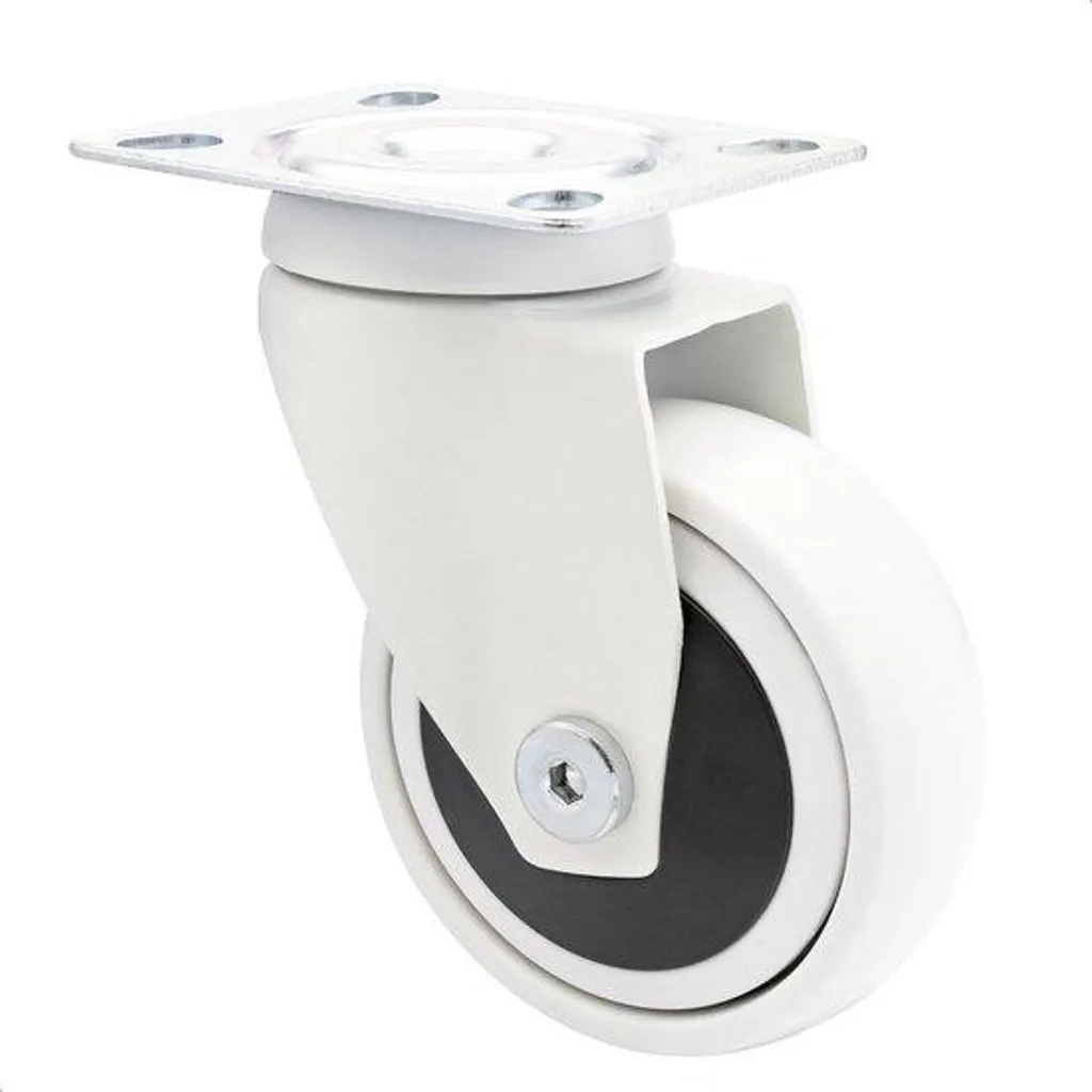 Roulette pivotante blanche à roulement à billes charge 75kg WAGNER
